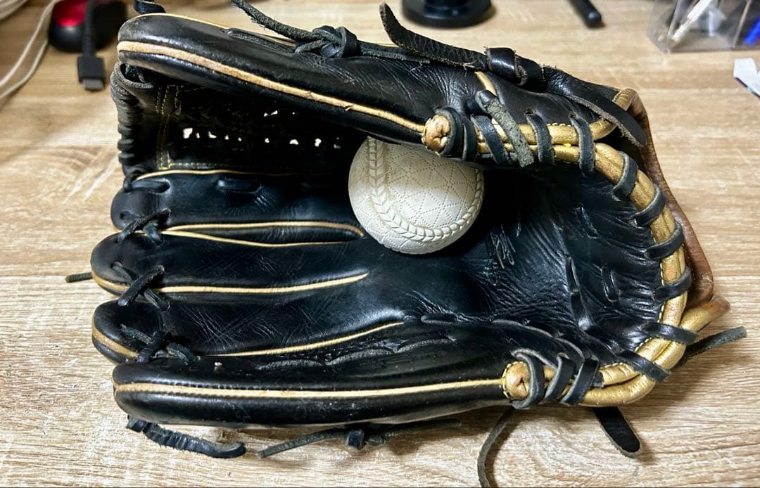 Rawlings 軟式野球グローブ 黒 左利き用