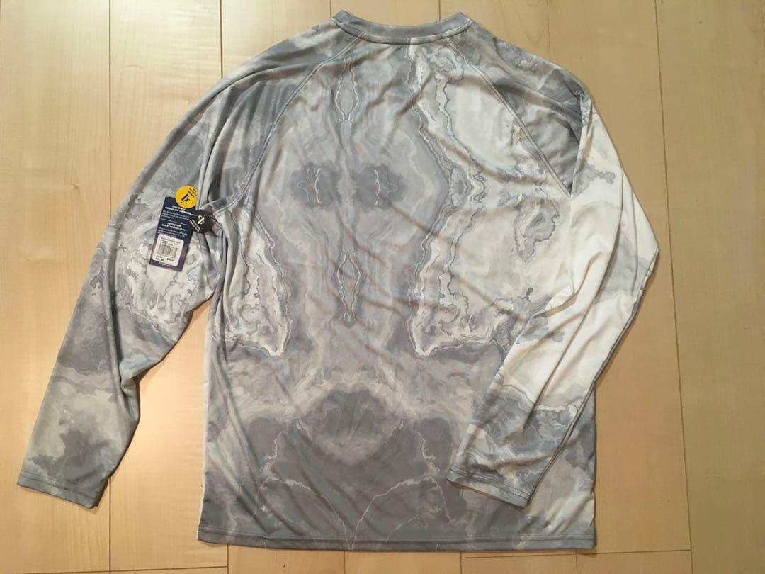 Huk Fishingフィッシングシャツ グレー マーブル M（L）新品