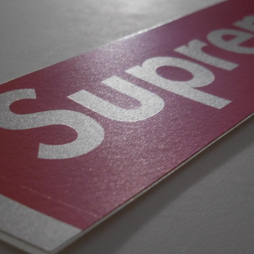 Supreme 激レア カーボン ステッカー レッド
