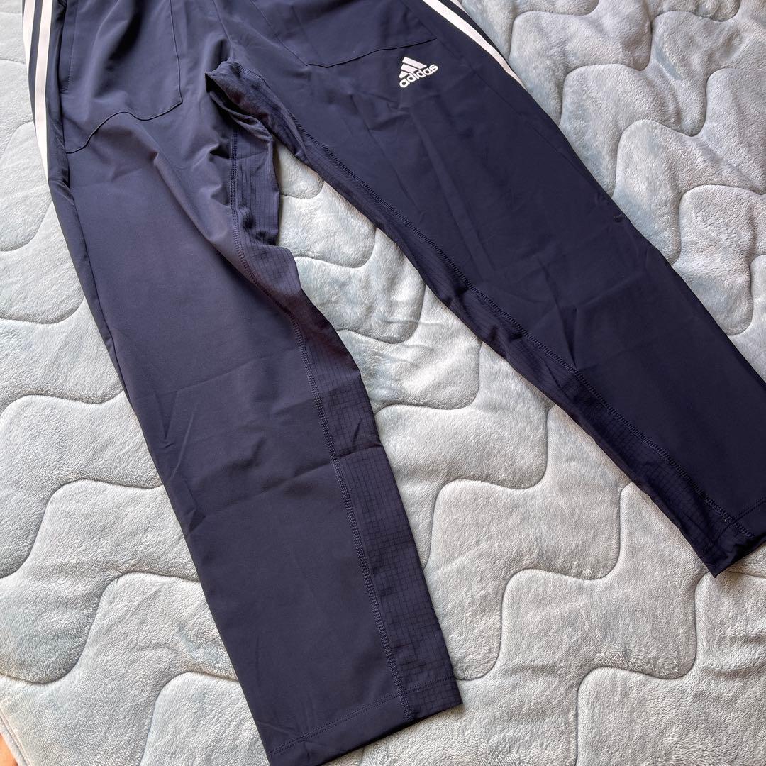 adidas ストライプジャージパンツ ネイビー