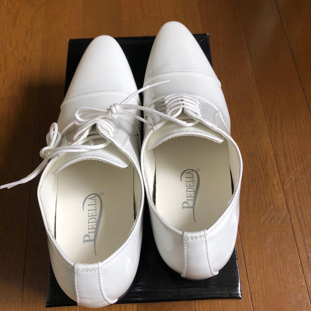 シークレットシューズ(7cm up)ブラック&ホワイト新品2足セットです。本皮
