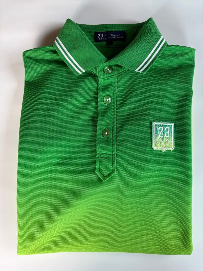 23区GOLF グラデーションポロシャツ グリーン