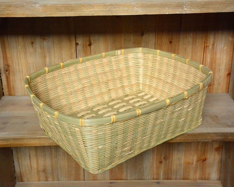 竹細工 果物皿 菓子入れ 小物入 水切り皿 手作工芸品 フルーツバスケット
