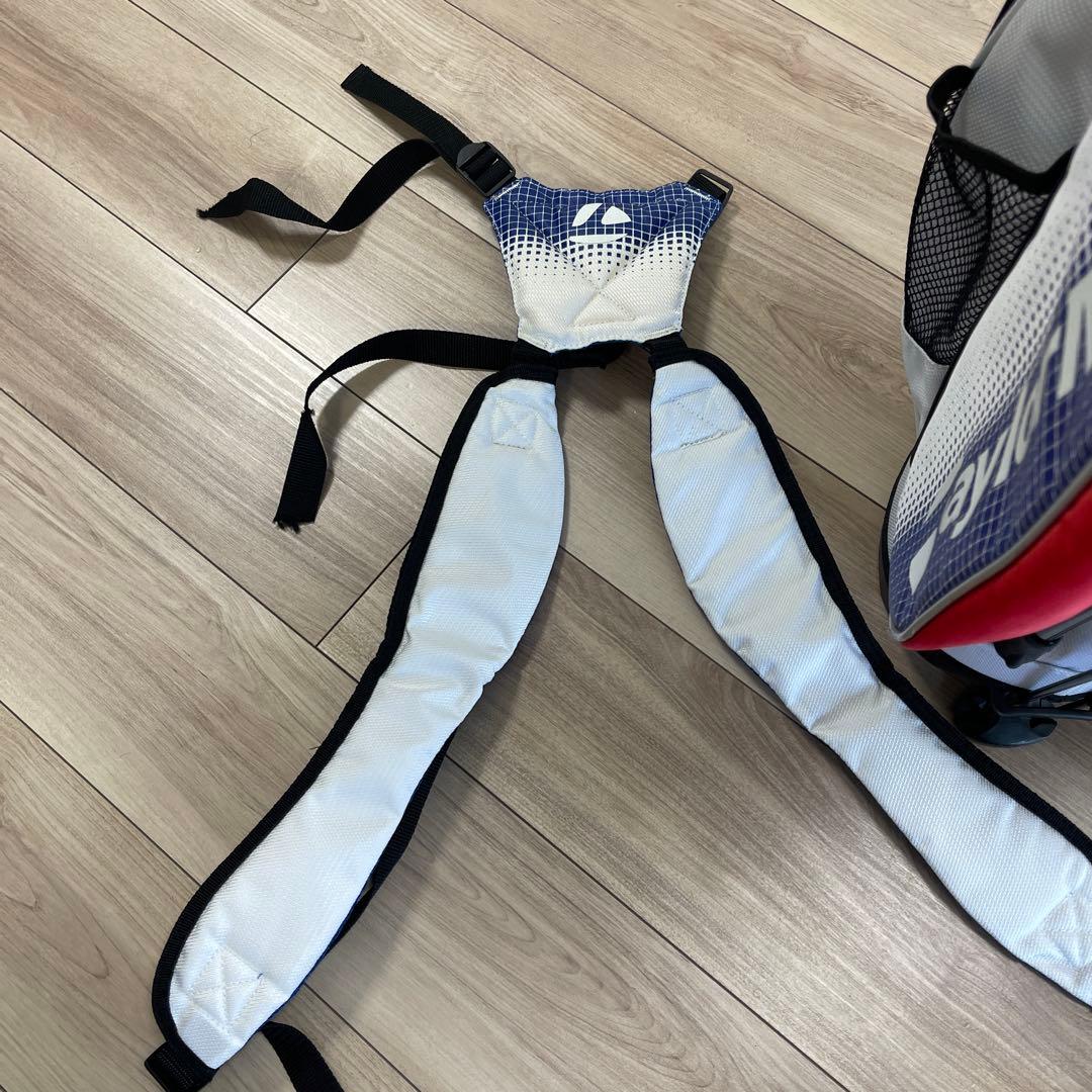 【値下げ】TaylorMade スタンドバッグ ホワイト/ブルー/レッド