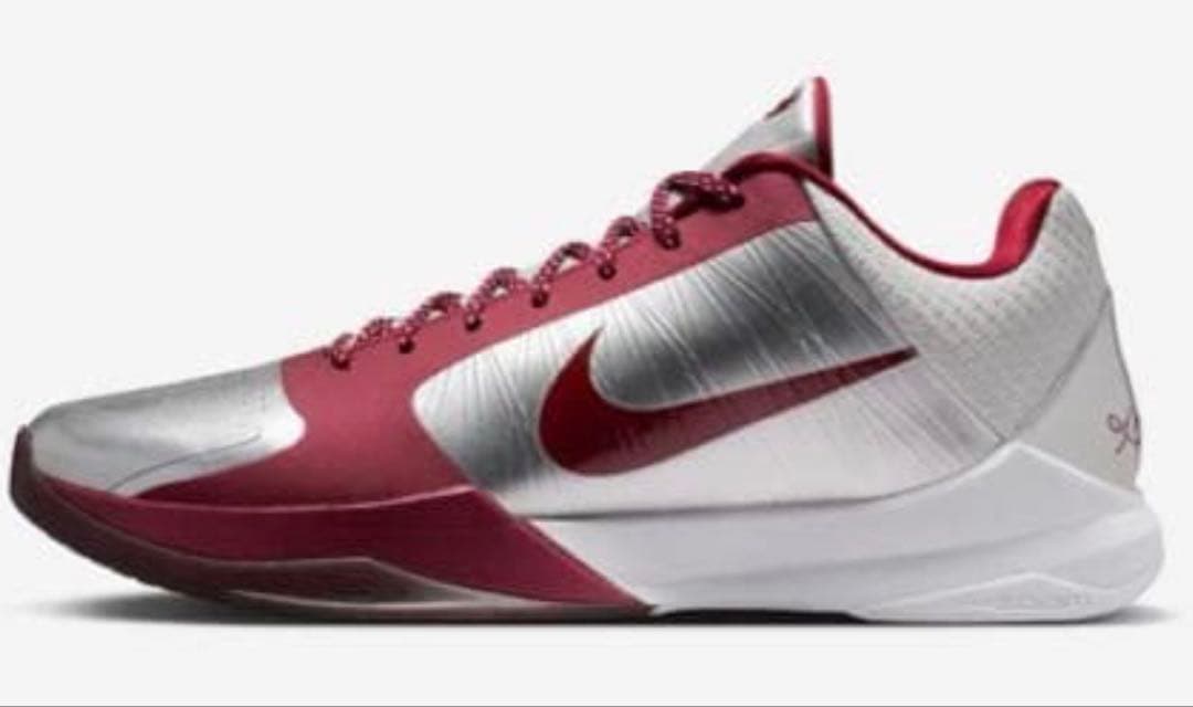 ズームコービー5 Nike バスケットボールシューズ シルバー/バーガンディ