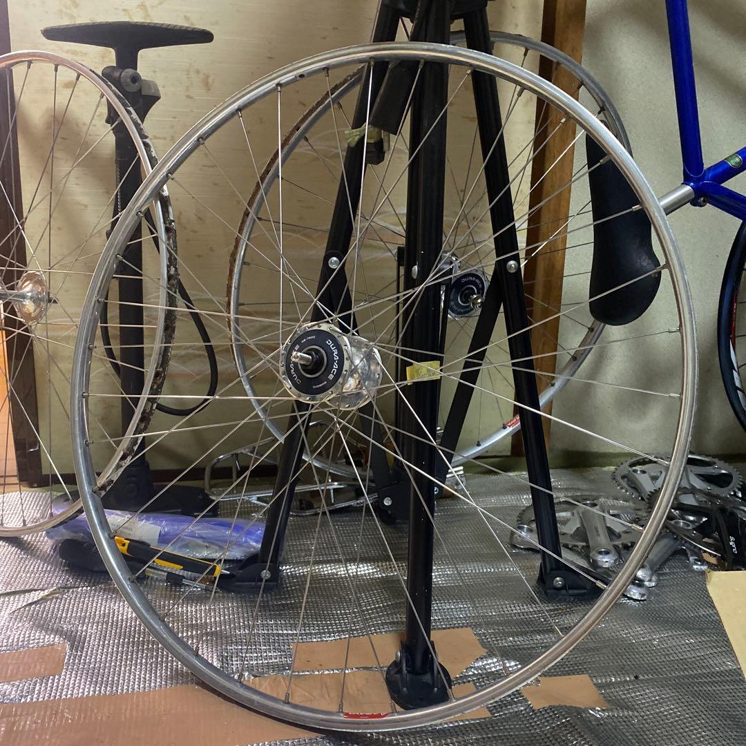 美品！　araya red × dura-ace　ホイール njs　ピスト 競輪