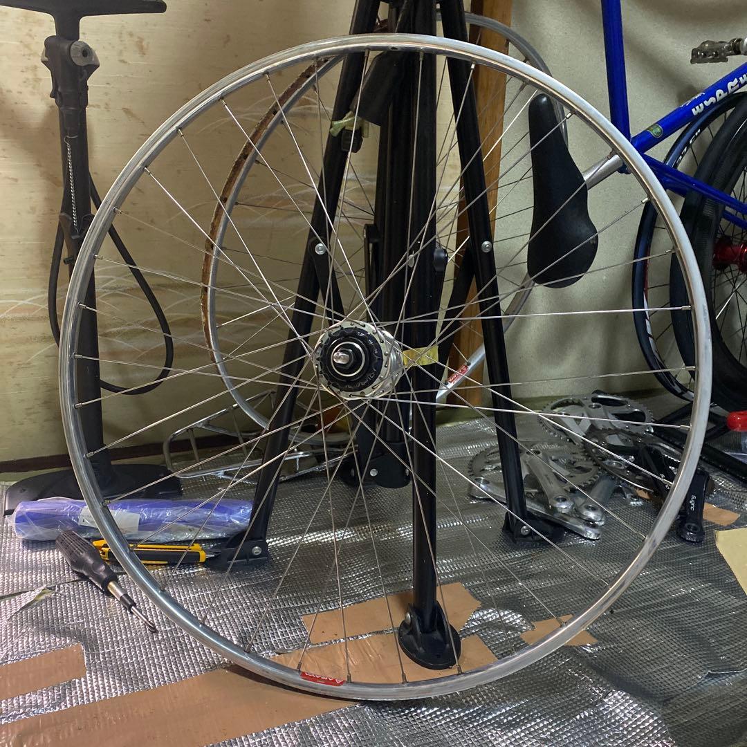 美品！　araya red × dura-ace　ホイール njs　ピスト 競輪