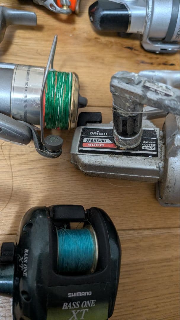 SHIMANO DAIWAスピニングリール22個釣竿4セットまとめ売り