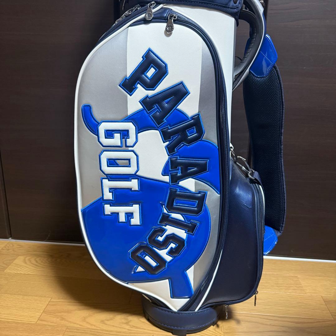 PARADISO GOLF キャディバッグ ホワイト/ネイビー
