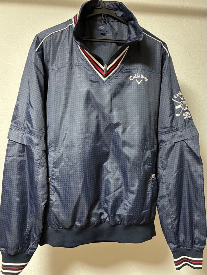 ★良品CALLAWAY キャロウェイ 中綿ブルゾン ネイビー系 サイズLL