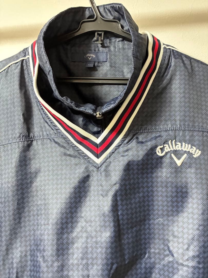 ★良品CALLAWAY キャロウェイ 中綿ブルゾン ネイビー系 サイズLL