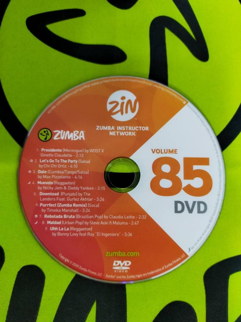 希少品　ZUMBA　ズンバ　ZIN85　CD＆DVD　インストラクター専用