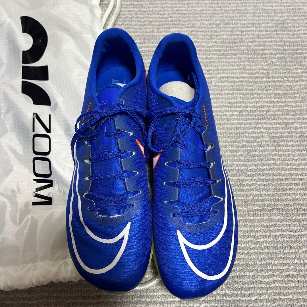 Nike AIR zoomマックスフライスパイクシューズ 青 収納袋付き