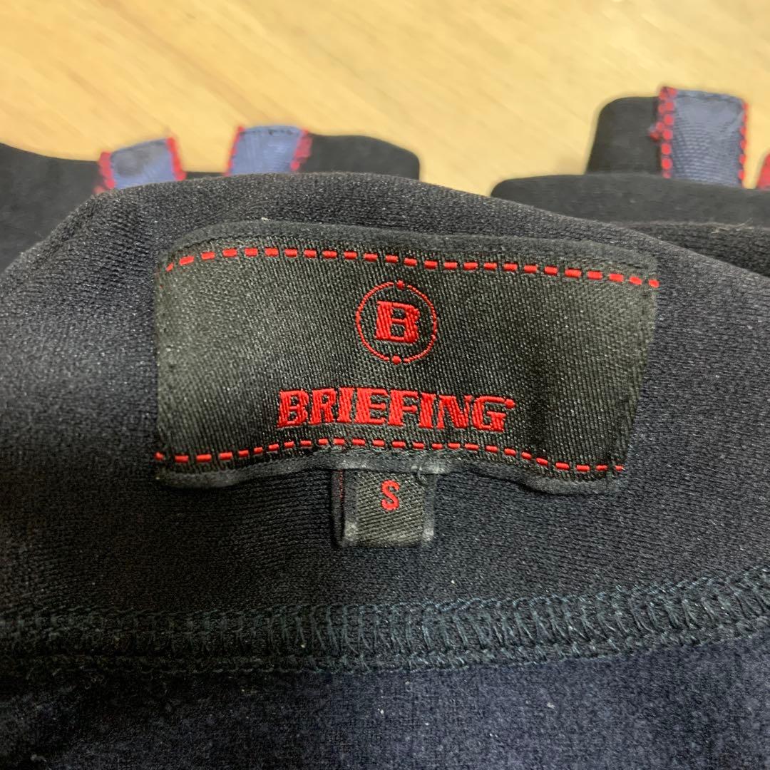 BRIEFING 裏起毛ブラック タートルネックトレーナー