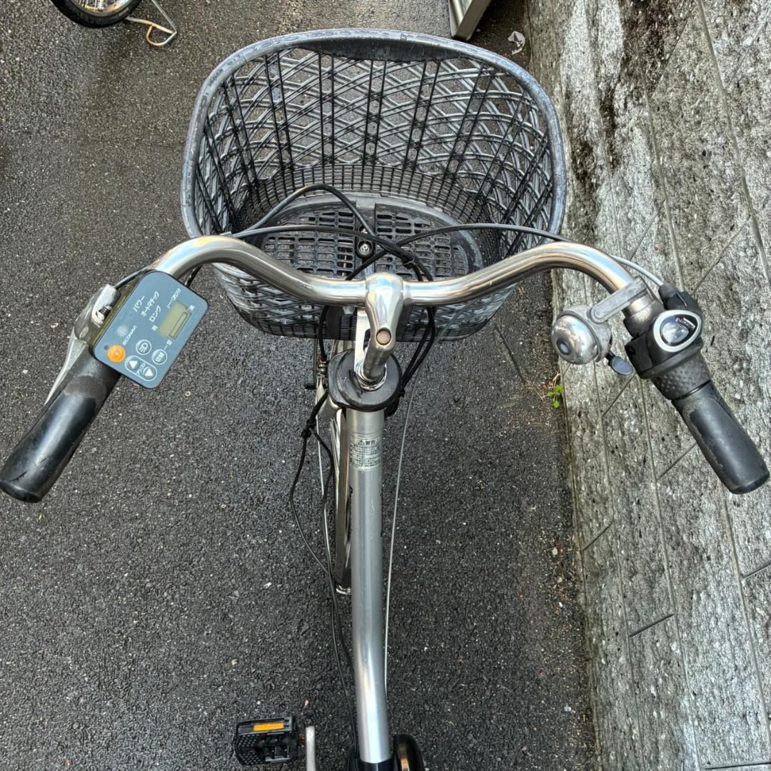 引き取り限定】パナソニック ビビ DX 電動アシスト自転車 充電器付き シルバー