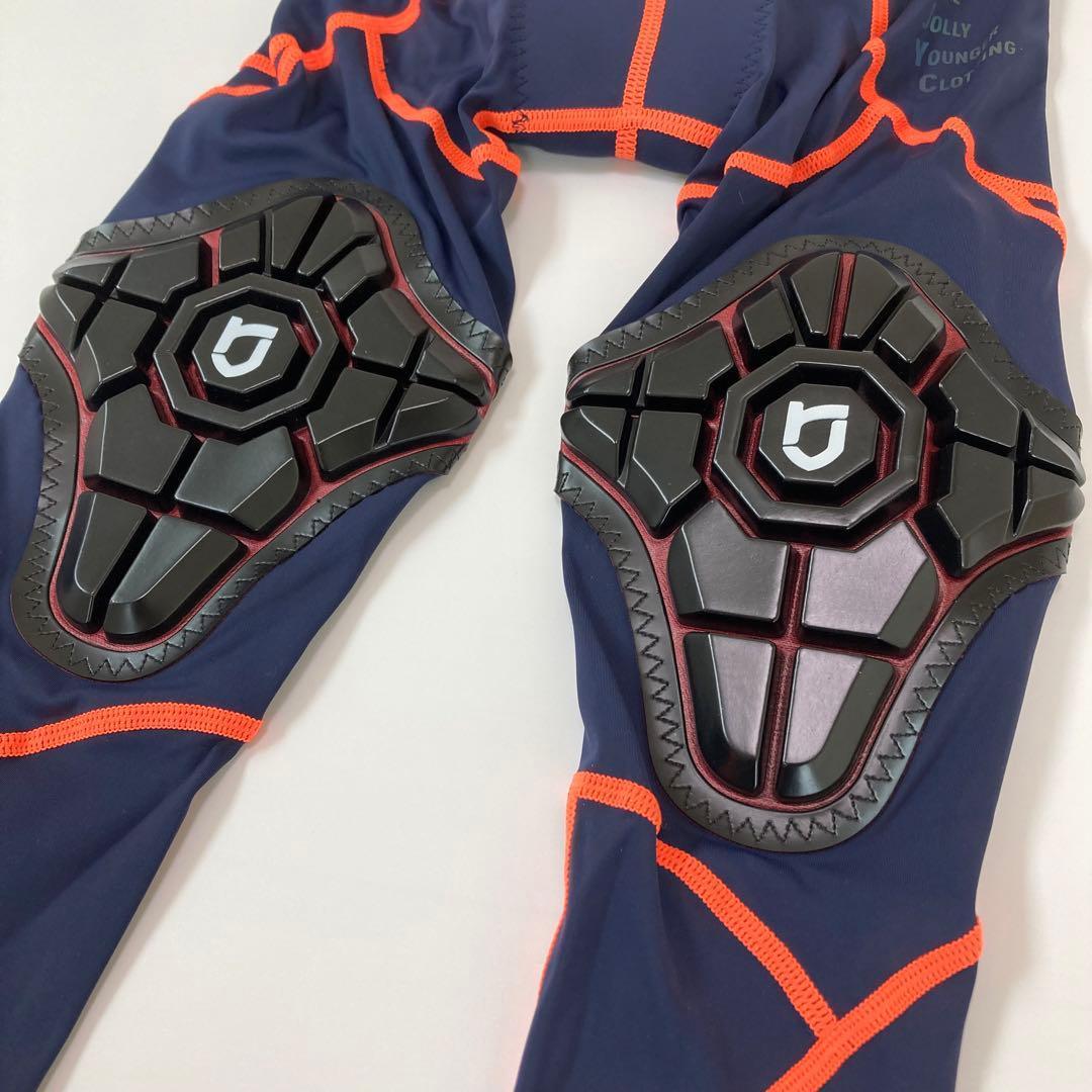 【新品】サイクルパンツ Mサイズ ネイビー×オレンジ ランバイク ストライダー