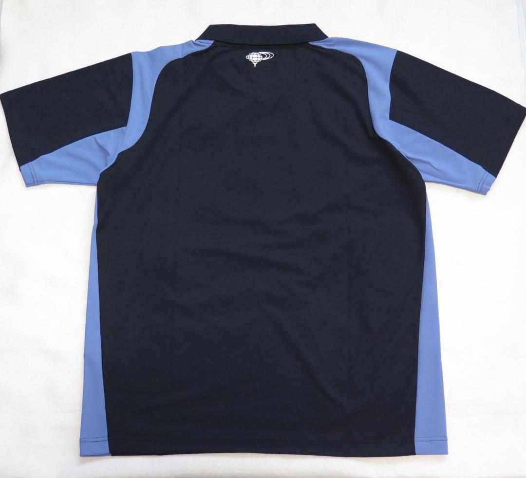 ⓁBEAMS GOLF ビームスゴルフ 襟付きVネックプルオーバーNAVY