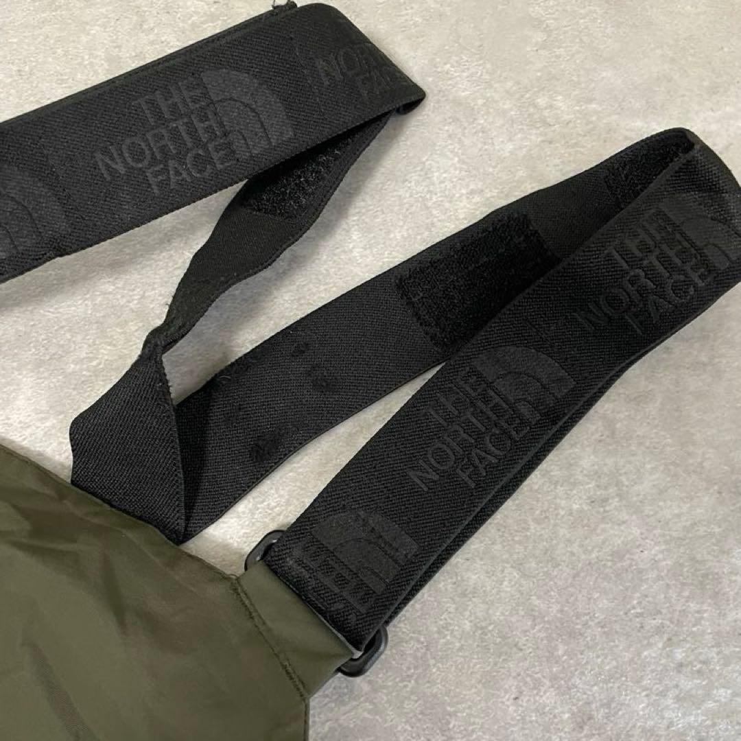 希少RECCO ノースフェイス ゴアテックス ビブパンツ カーキ S 古着