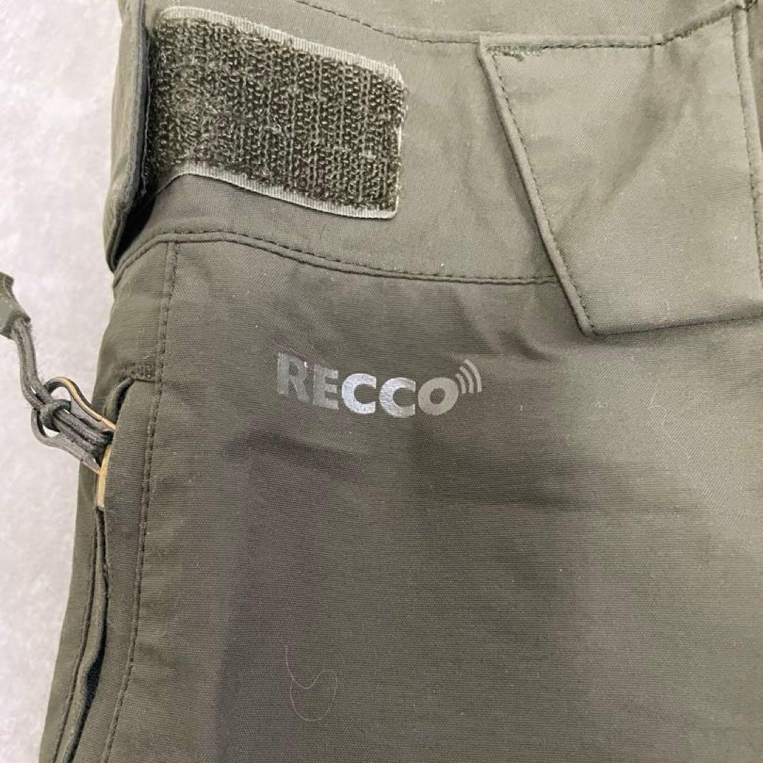 希少RECCO ノースフェイス ゴアテックス ビブパンツ カーキ S 古着