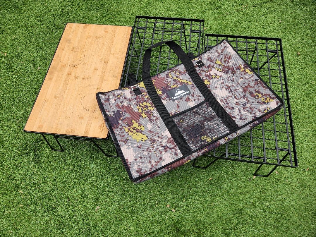CAMPING MOONフィールドラック ×３点 竹製天板 バッグセット