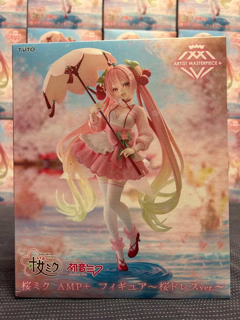 24個 桜ミク AMP＋ フィギュア ～桜ドレスver.～①