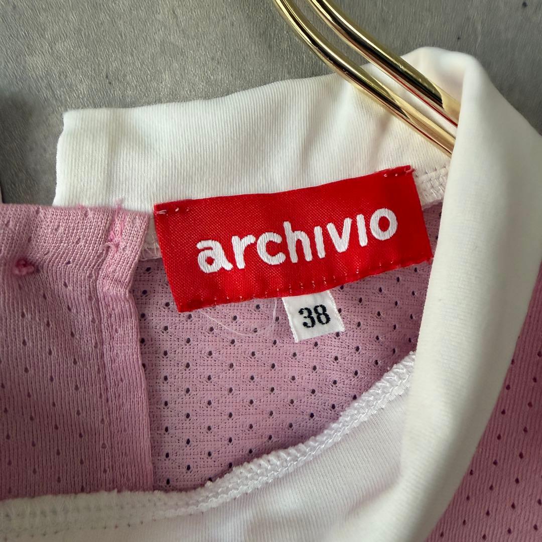 アルチビオ archivio ゴルフウェア セットアップ メッシュ ピンク 38