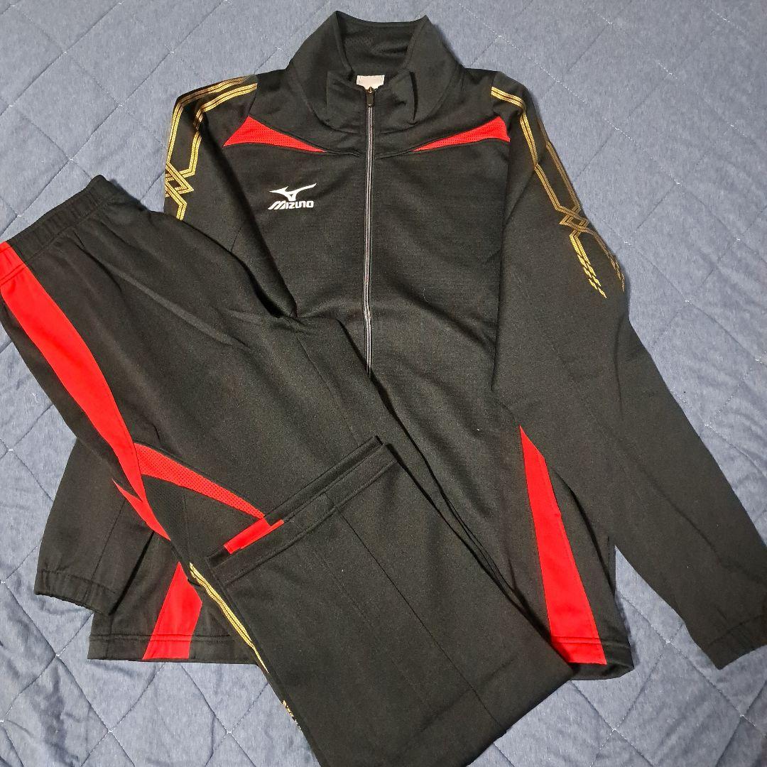 MIZUNO ジャージ ブラック/レッド