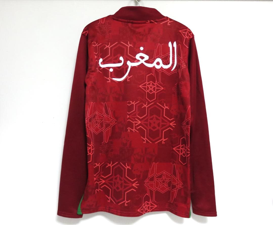 新品 PUMA サッカー モロッコ代表 プレマッチ スウェットトップ S