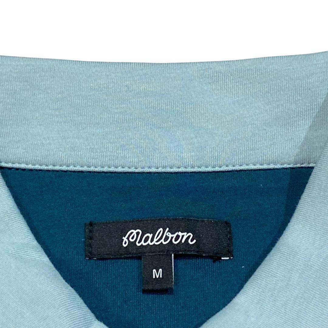 MALBON GOLF マルボン ゴルフ 半袖 ポロシャツ ブルー系 メンズ