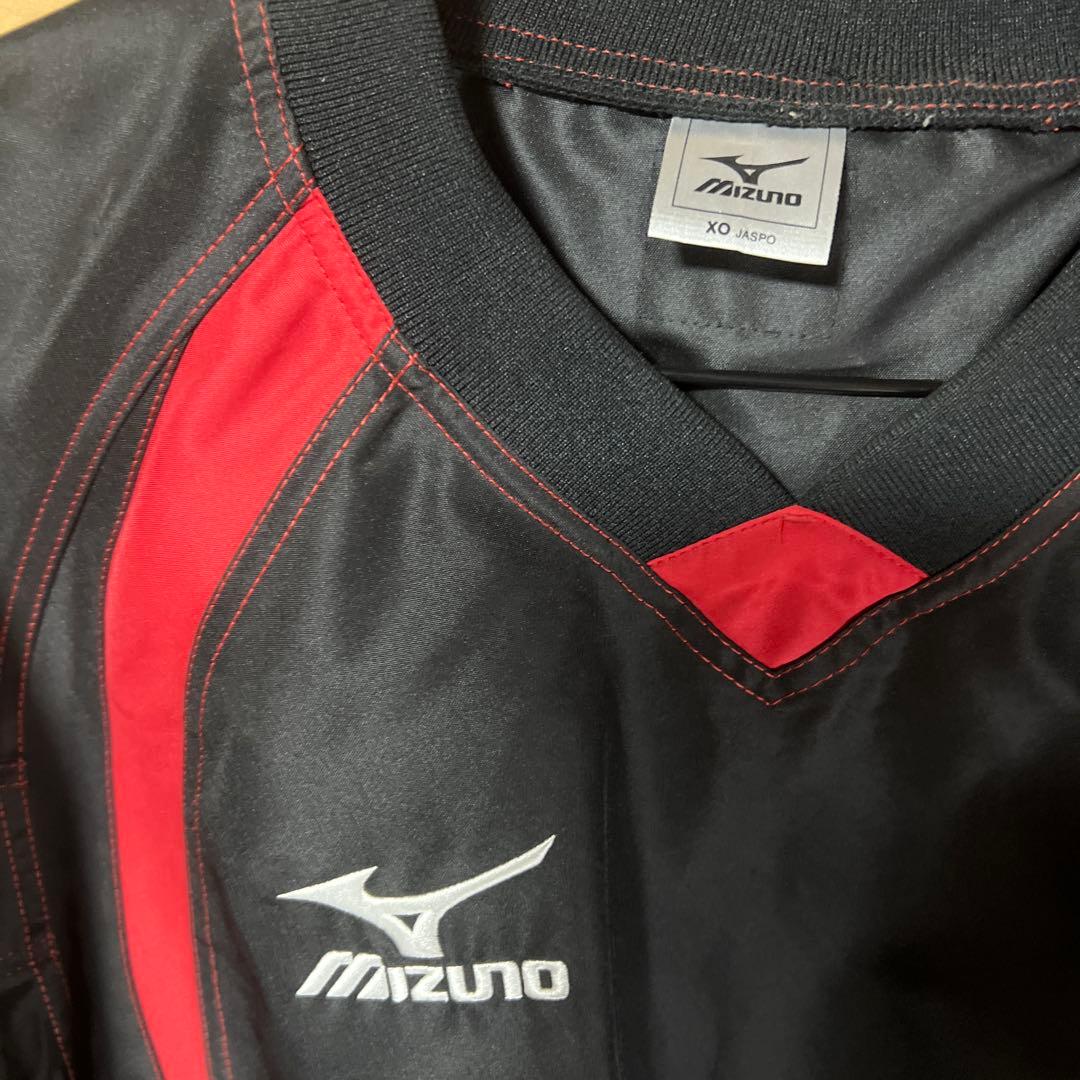 Mizuno ウォームアップウェア XO ブラック/レッド　上下セット