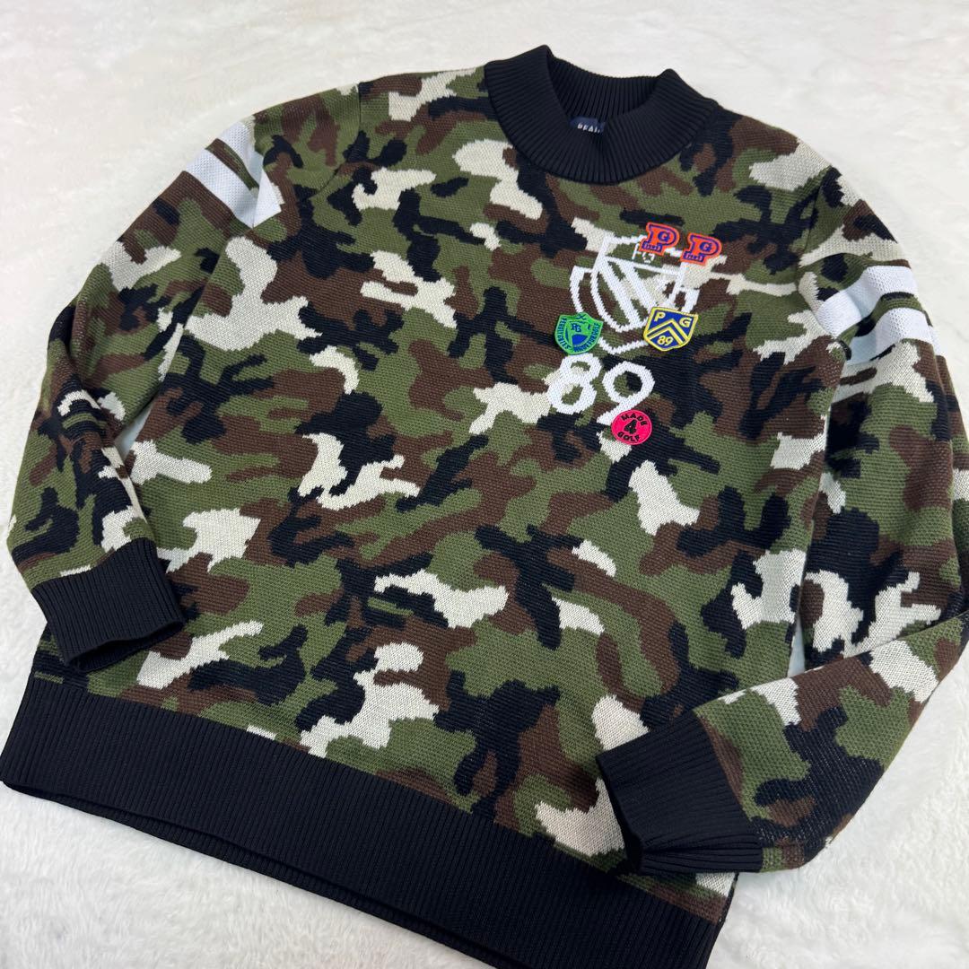 PEARLY GATES パーリーゲイツ カモフラ 迷彩クルーネック ニット 4