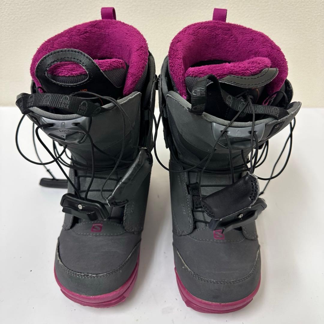 SALOMON スノーボードブーツ グレー/ピンク　22.5cm
