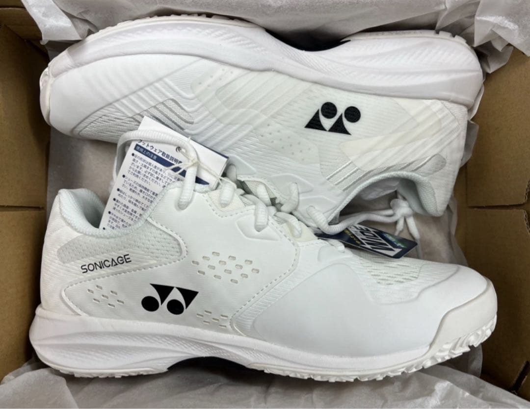 YONEX テニスシューズ クレー砂入人工芝用 4E wide 011 25.5