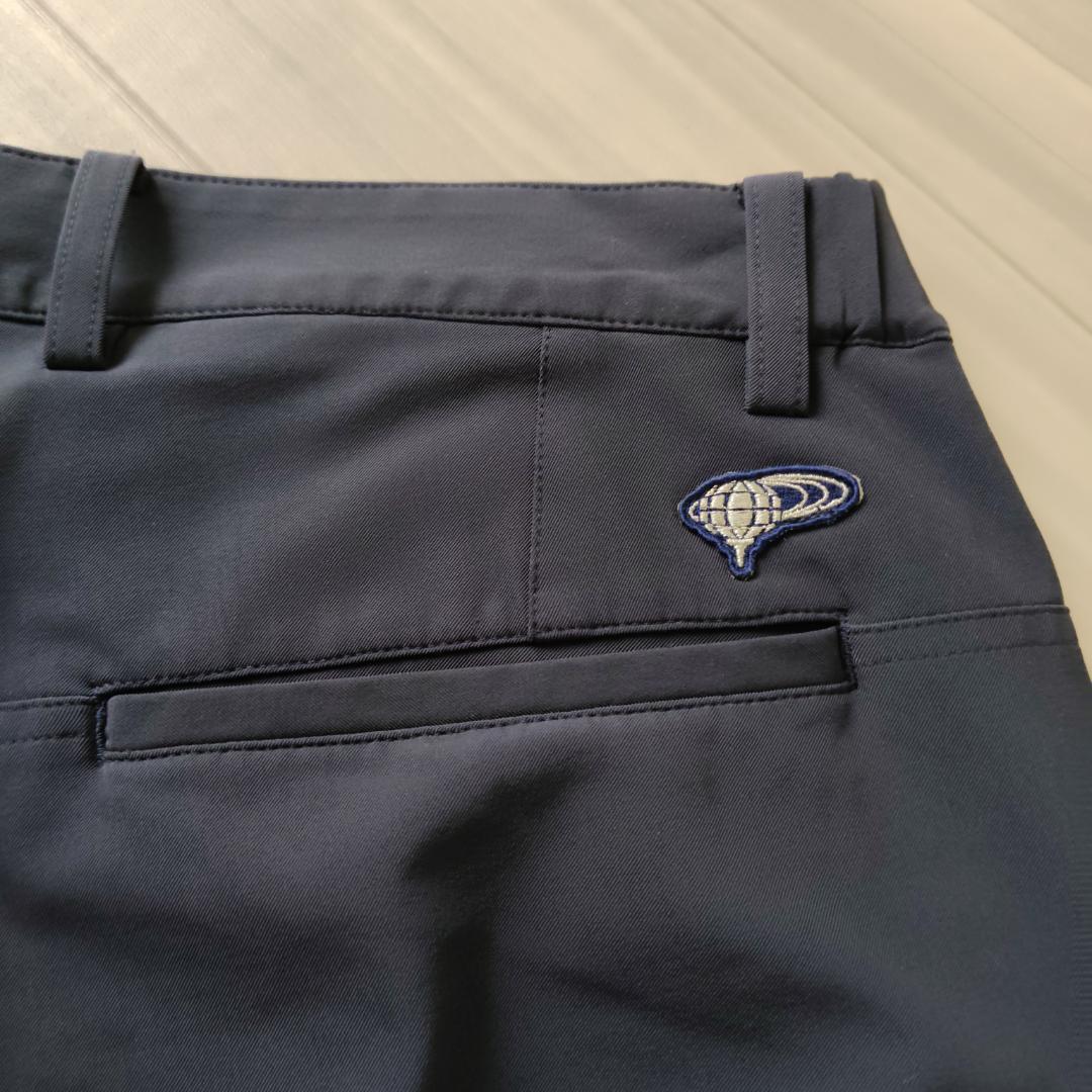 ビームスゴルフ パープルレーベル 裏地付き ストレッチパンツ ネイビー 48