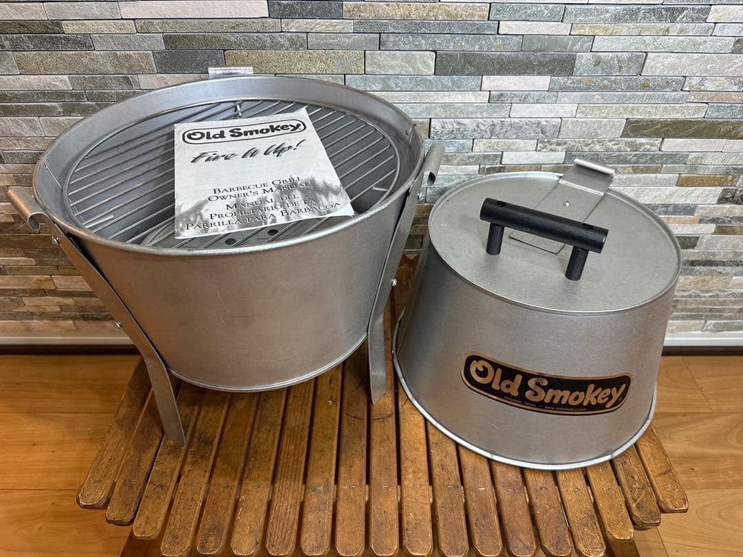 未使用⭐︎ Old Smokey チャコールBBQグリル TEXAS, USA製