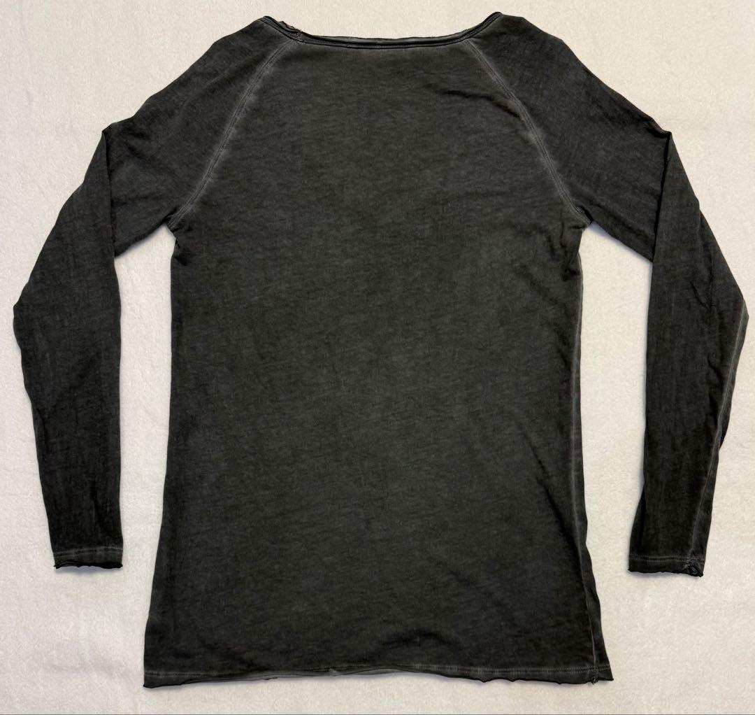 サルセーションSalsationグレー Vネック ロゴ長袖Tシャツ