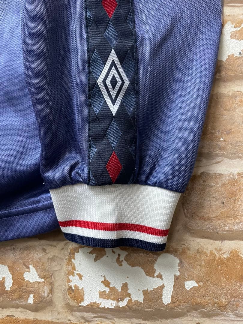 90s アンブロ　UMBRO ユニフォーム　サッカーシャツ　袖ロゴ　ロンT 古着