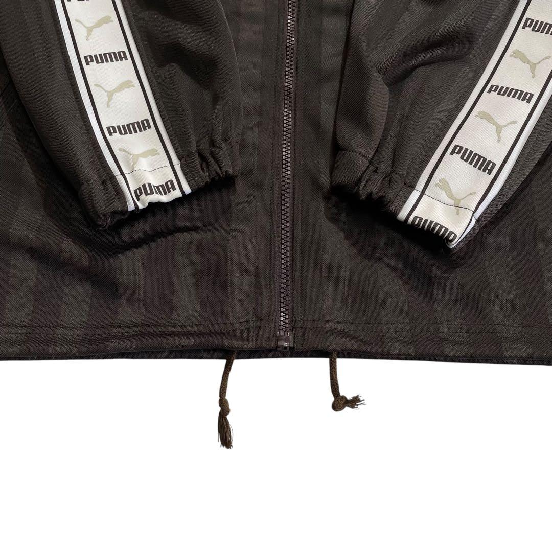 PUMA ジャージ セットアップ L/O こげ茶 白 ストライプ 上下