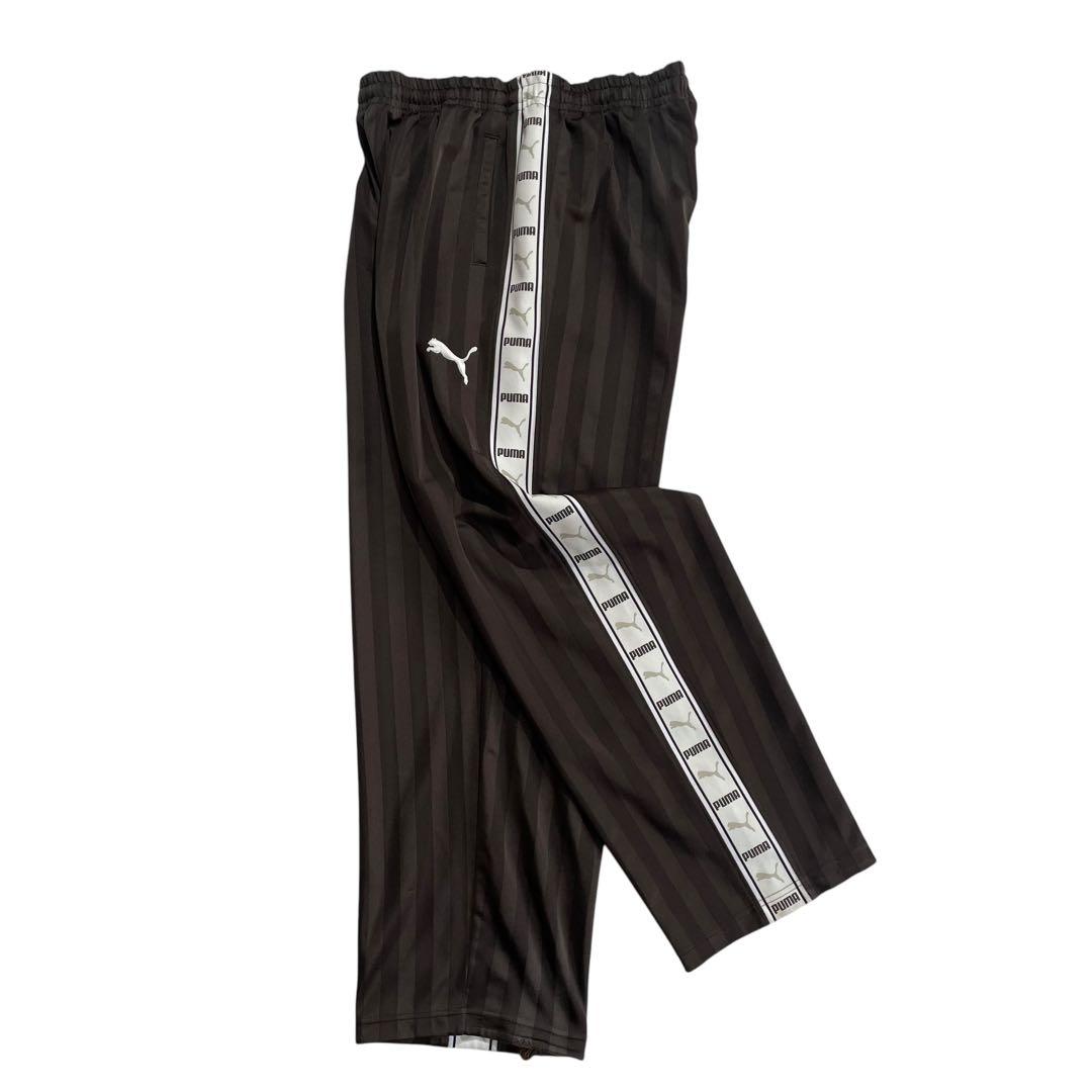 PUMA ジャージ セットアップ L/O こげ茶 白 ストライプ 上下