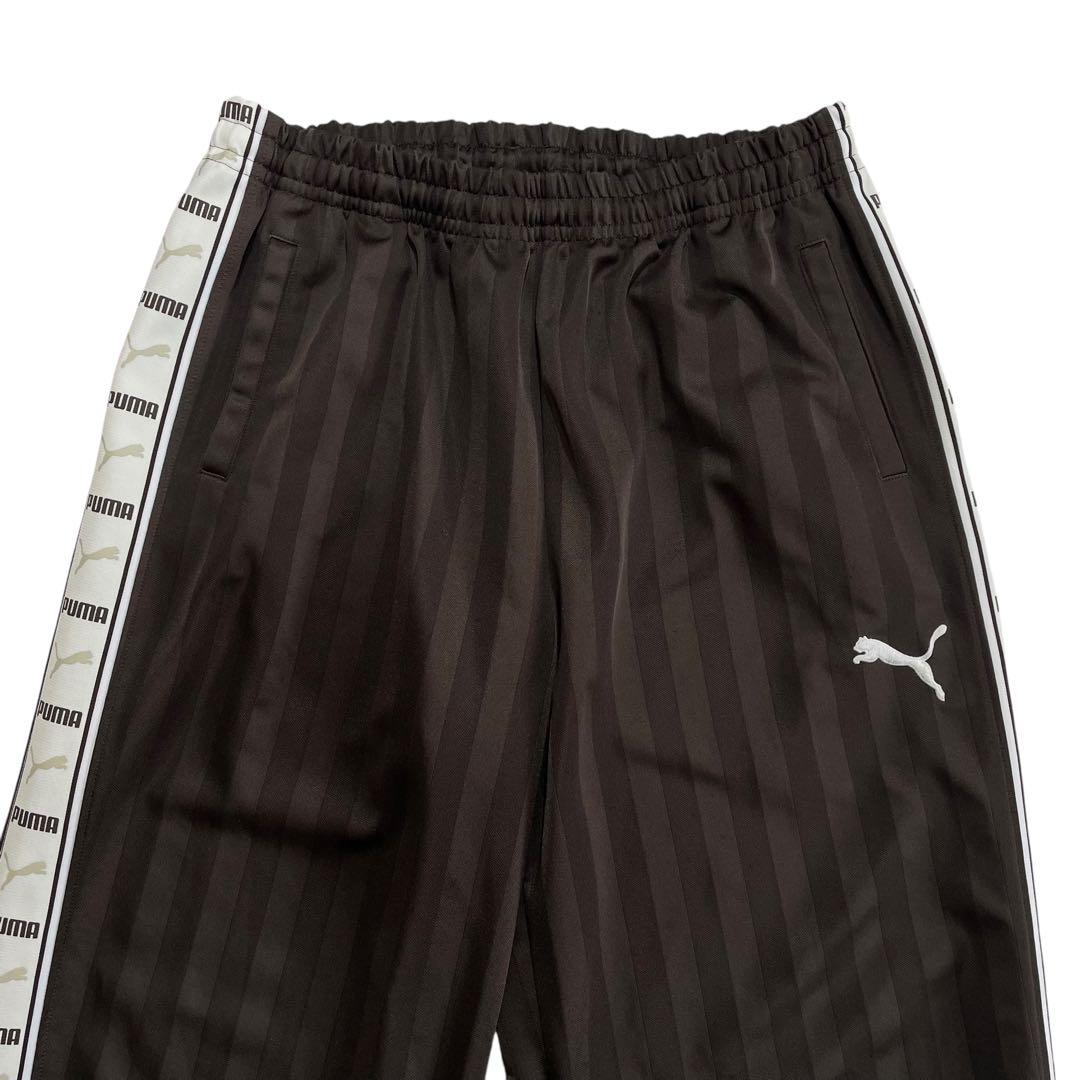 PUMA ジャージ セットアップ L/O こげ茶 白 ストライプ 上下