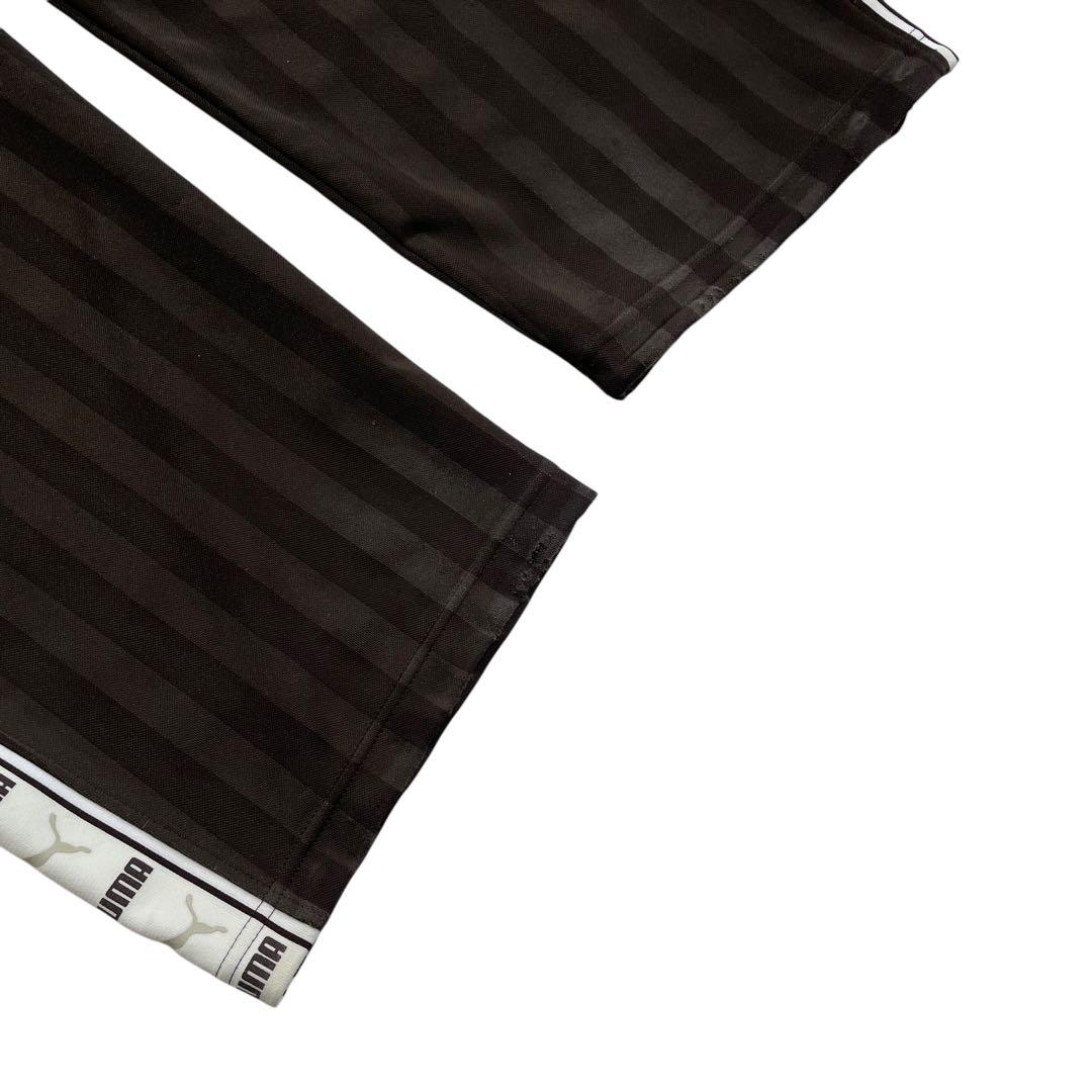 PUMA ジャージ セットアップ L/O こげ茶 白 ストライプ 上下