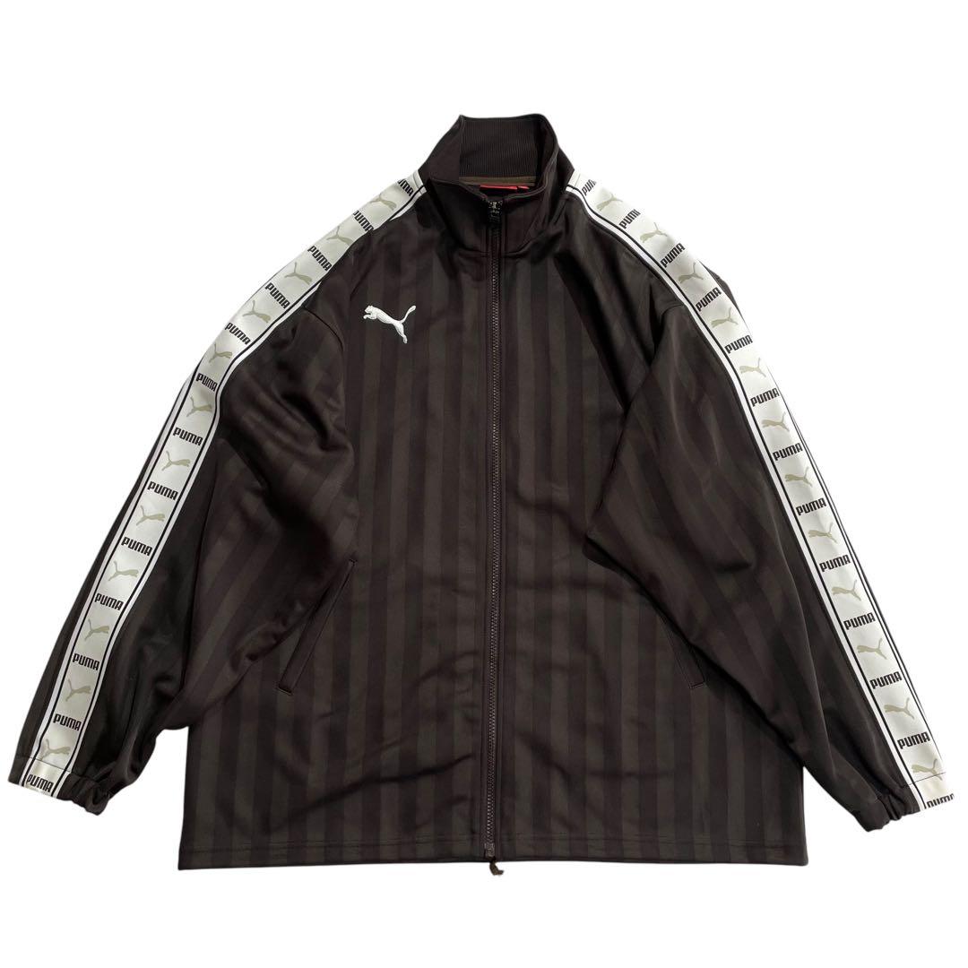 PUMA ジャージ セットアップ L/O こげ茶 白 ストライプ 上下