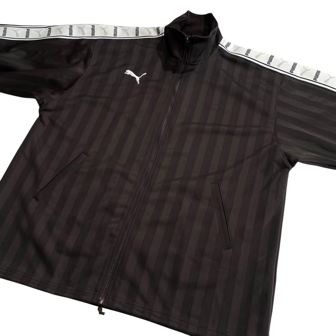 PUMA ジャージ セットアップ L/O こげ茶 白 ストライプ 上下