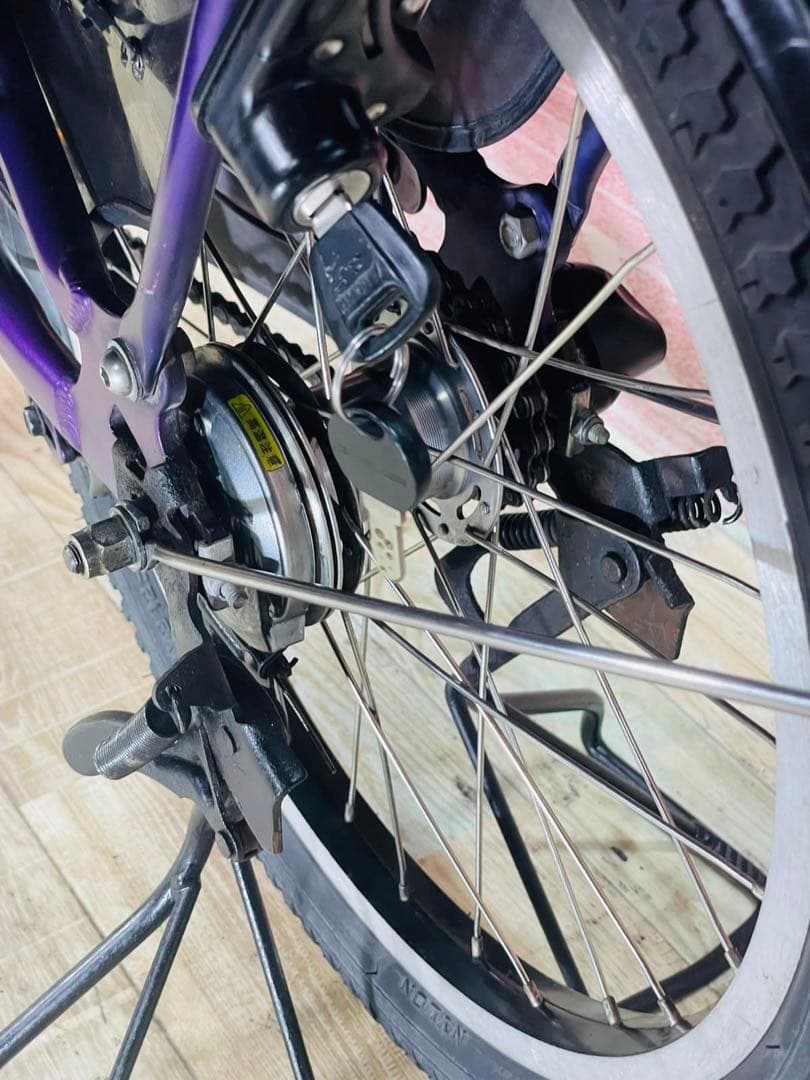 K2304 電動自転車ブリヂストン子供乗せ 20インチ パープル 8.9Ah