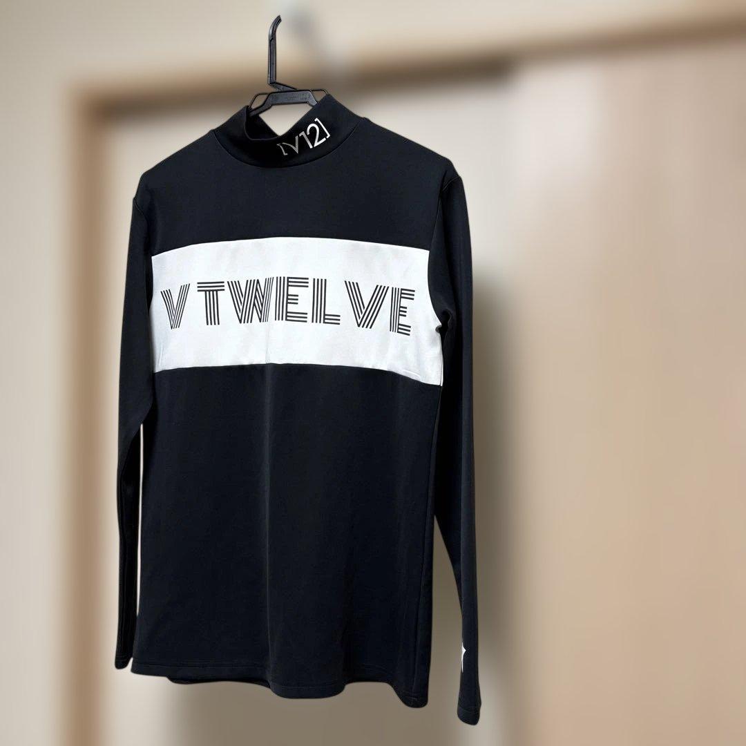 メンズ　VTWELVE ゴルフ長袖シャツ 黒