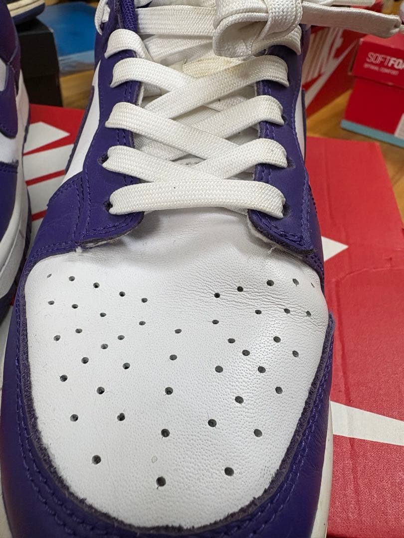 NIKE ダンクスタイル シューズ ホワイト/パープル 27.5cm