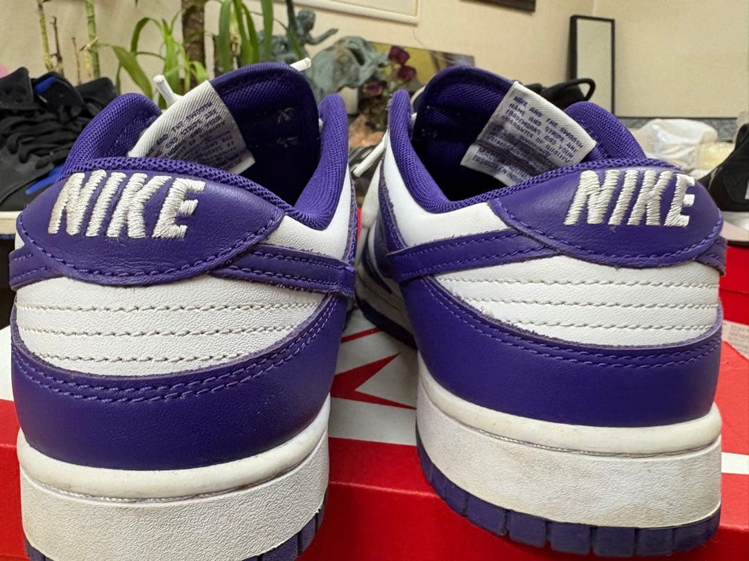 NIKE ダンクスタイル シューズ ホワイト/パープル 27.5cm