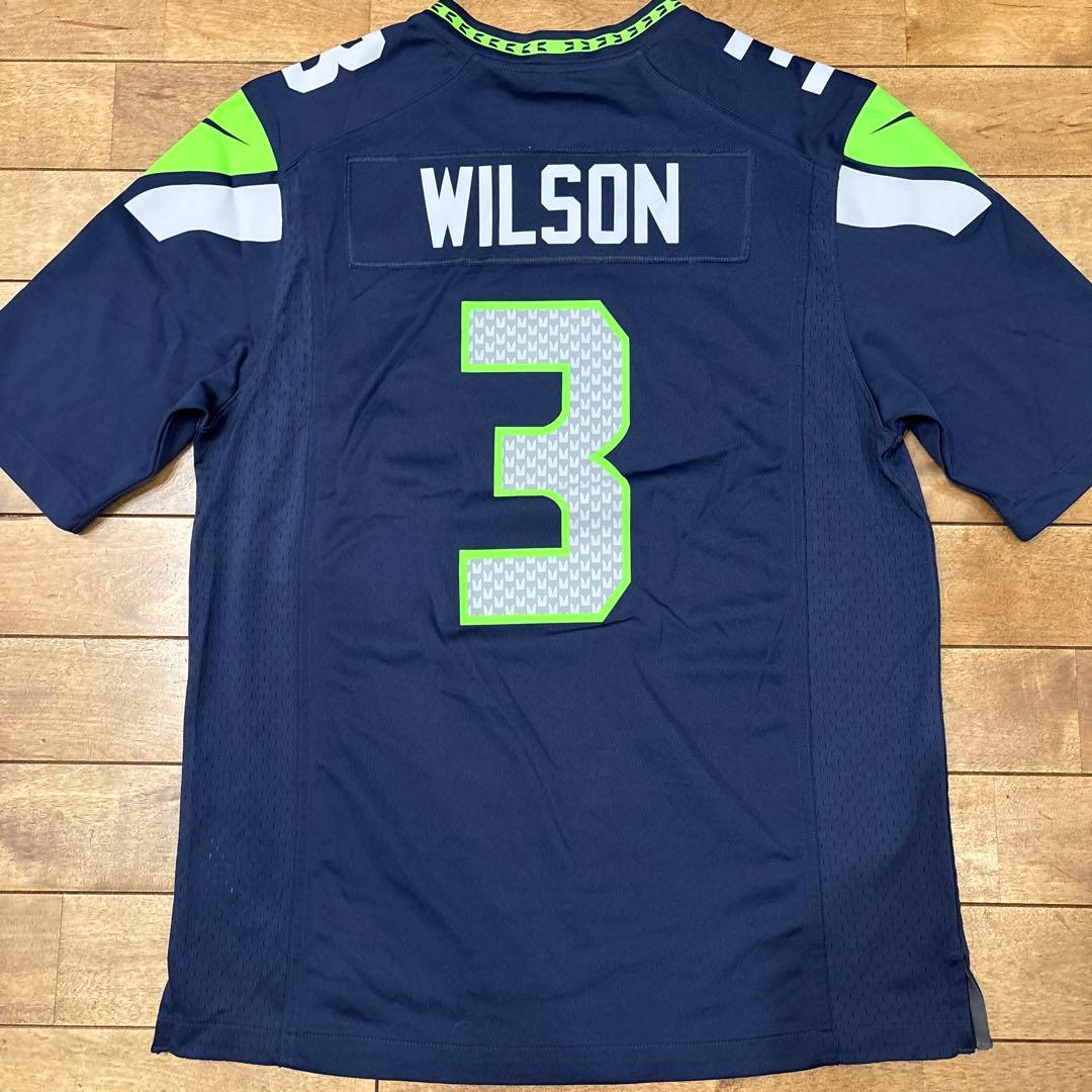 【極美品】NFL ラッセル・ウィルソン シーホークス ユニフォーム ナイキ M