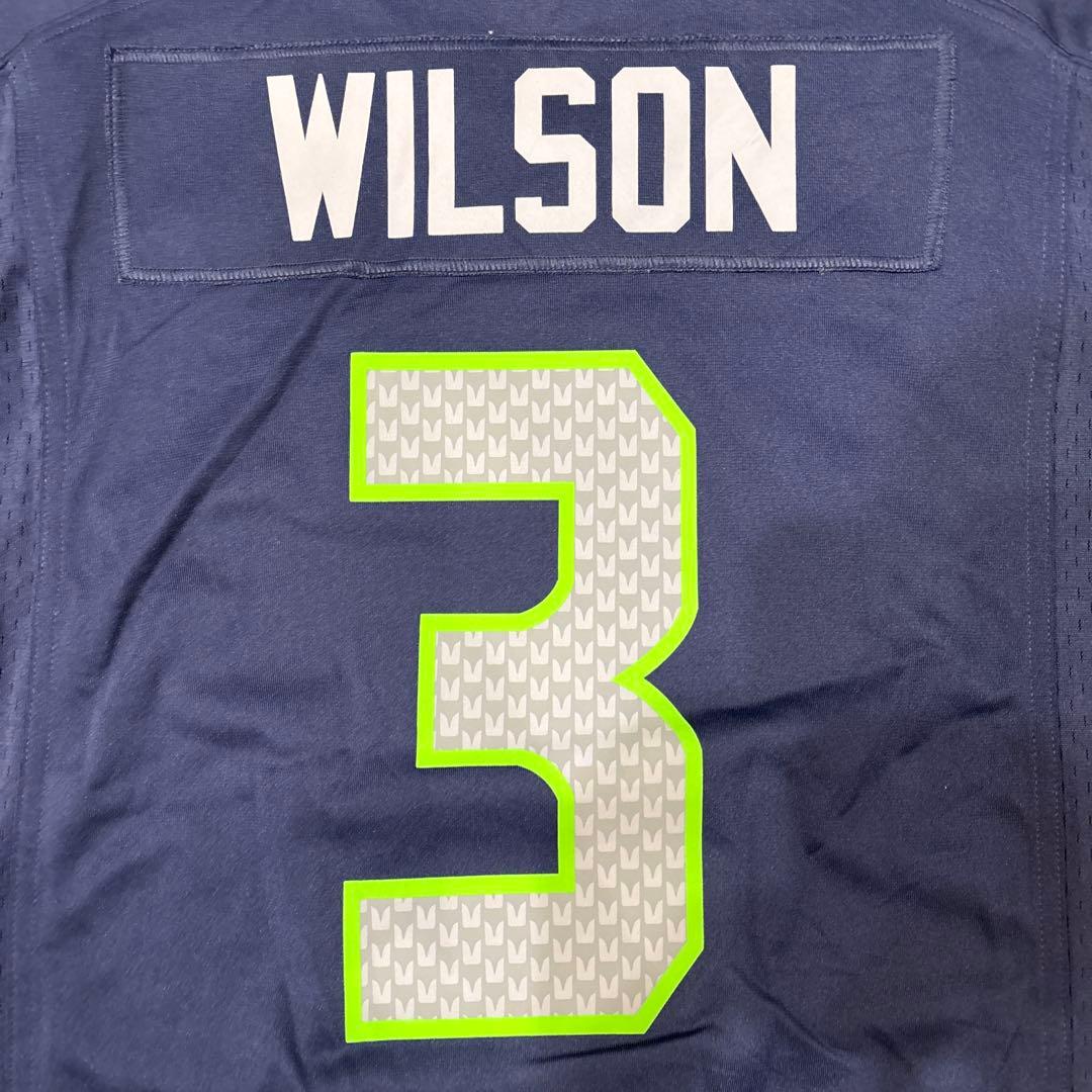 【極美品】NFL ラッセル・ウィルソン シーホークス ユニフォーム ナイキ M