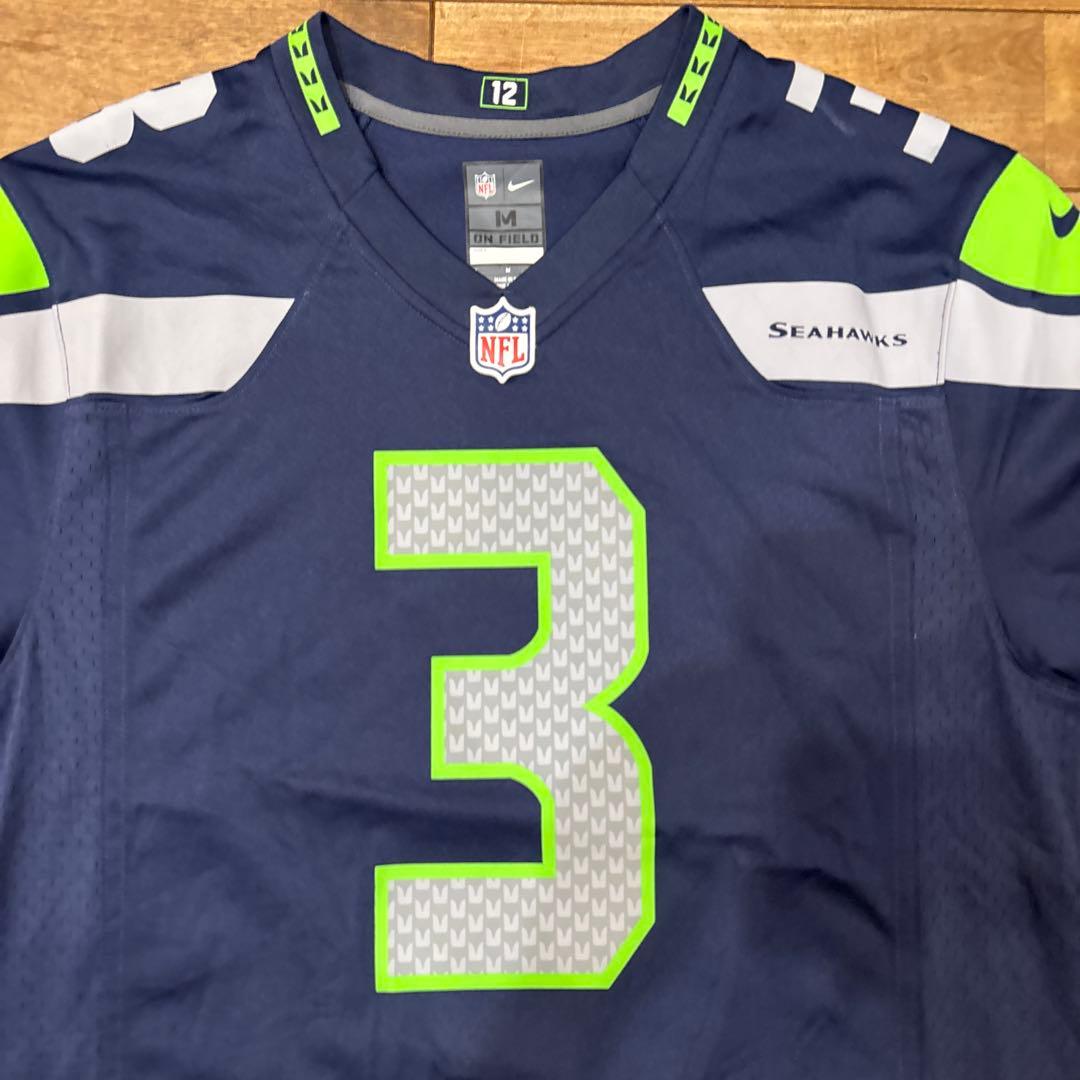 【極美品】NFL ラッセル・ウィルソン シーホークス ユニフォーム ナイキ M